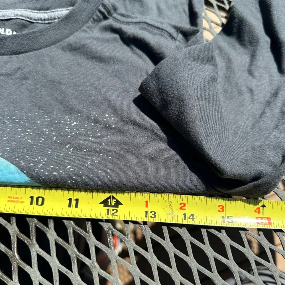 Old Navy Boys M 8 Long Sleeve Graphic Tee Black Moon Mountain Stars Shirt